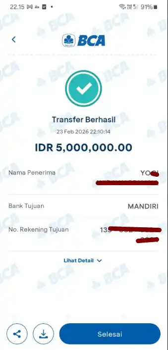 Bukti Transfer