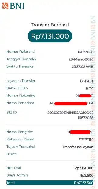 Bukti Transfer