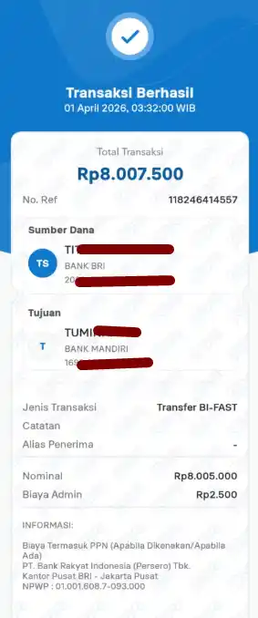 Bukti Transfer