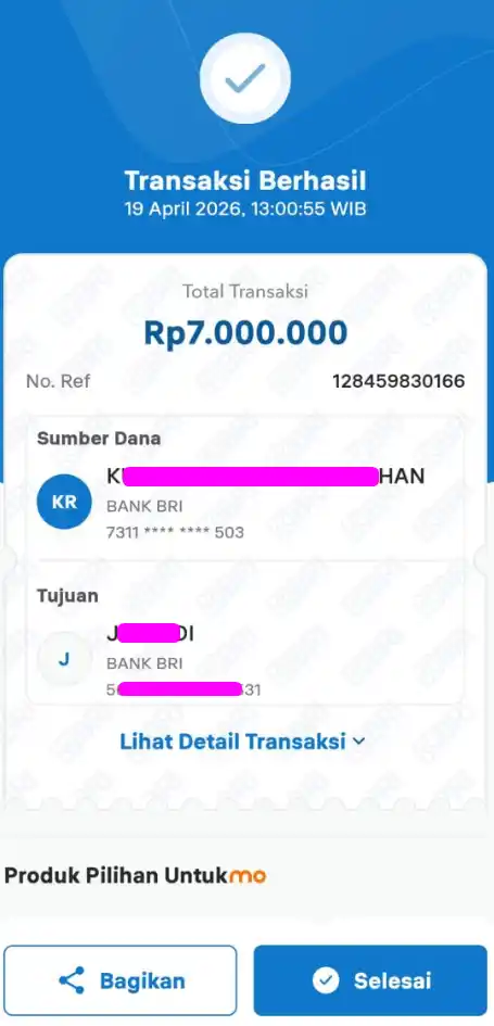 Bukti Transfer