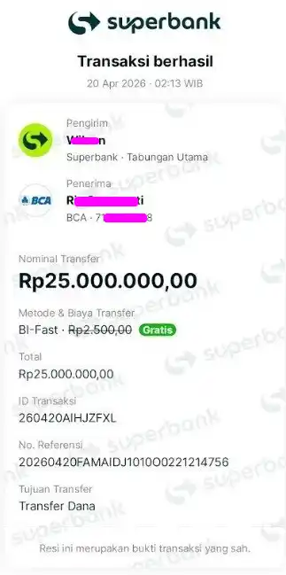 Bukti Transfer