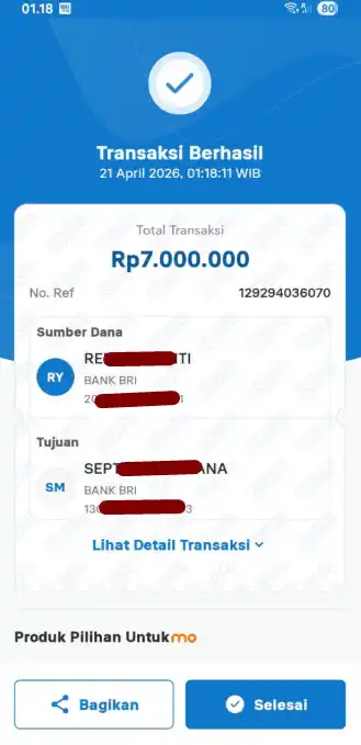 Bukti Transfer