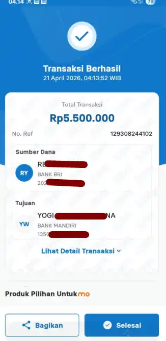 Bukti Transfer
