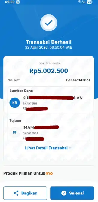 Bukti Transfer