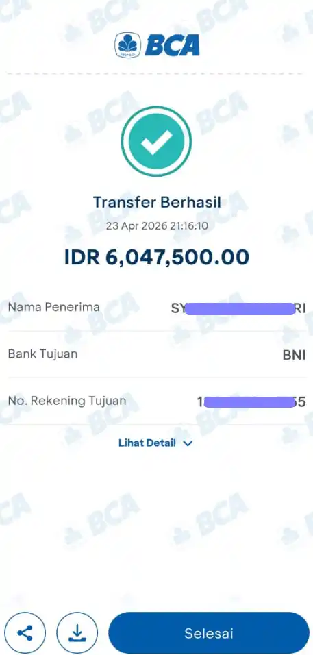 Bukti Transfer